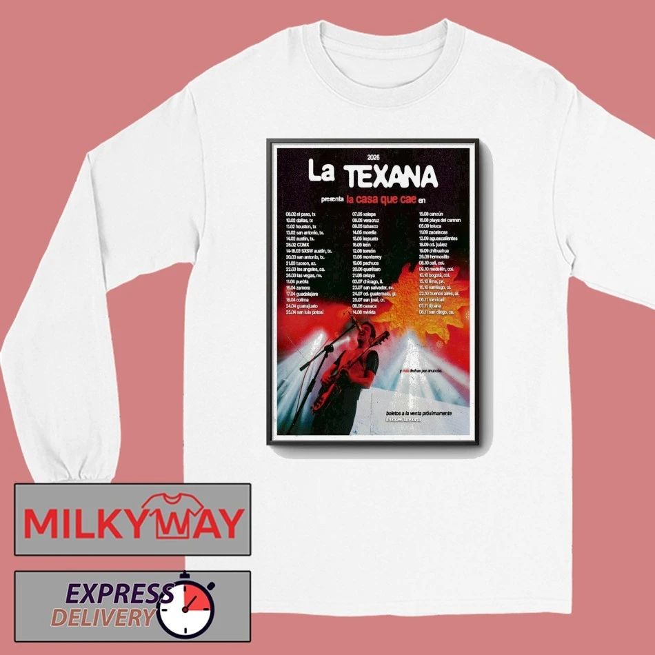La Texana 2026 LA CASA QUE CAE EN VIVO Tour Poster shirt