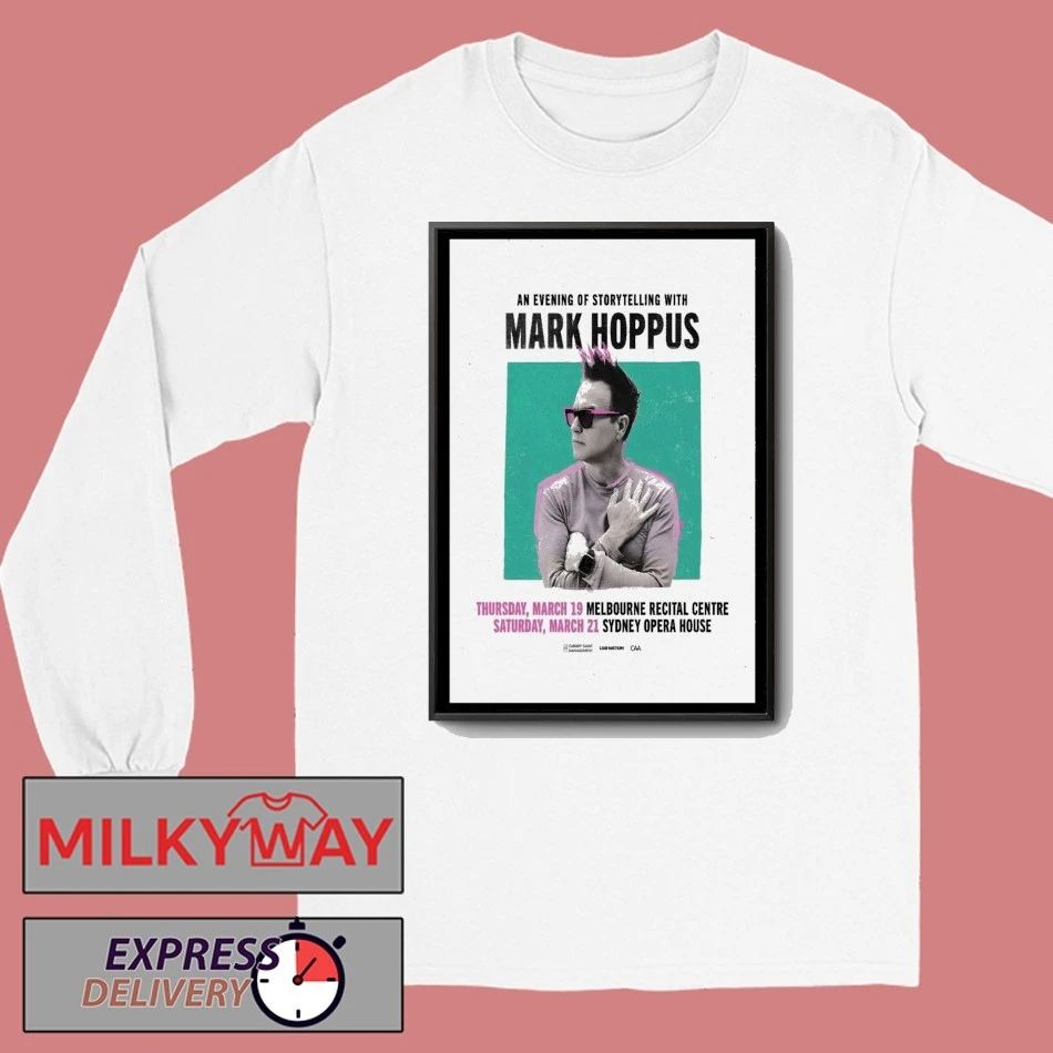 Mark Hoppus March 19 2026 Melbourne Recital Hall March 21 2026 Sydney Opera House Concert Hall Poster shirt