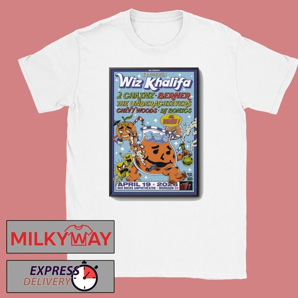 Wiz Khalifa Red Rocks Shows On Apr 19 2026 Poster shirt
