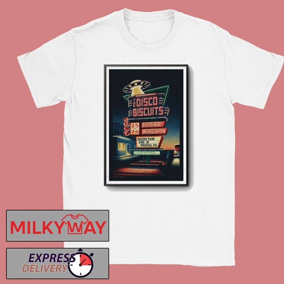 The Disco Biscuits Concert Event at Heuser Park in King of Prussia, PA July 25-26 2026 Poster shirt