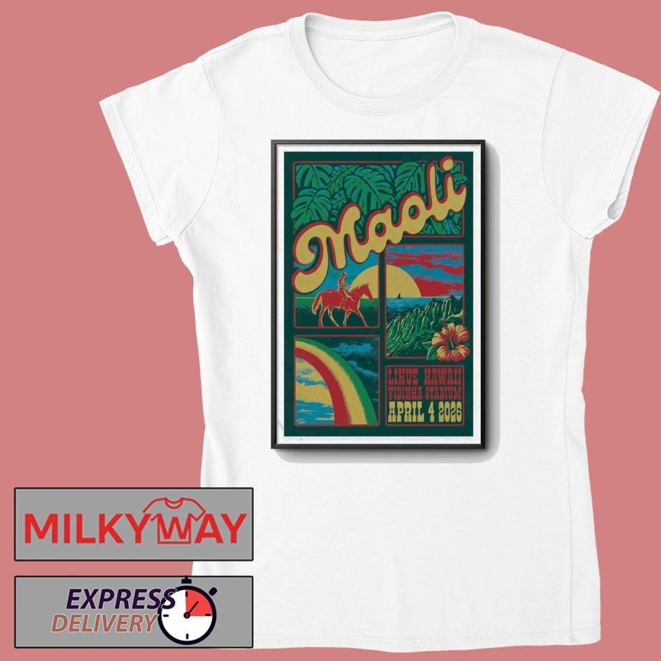 Maoli Music Island Vibe Tour Apr 4, 2026 Vidinha Stadium Lihue, HI Poster shirt