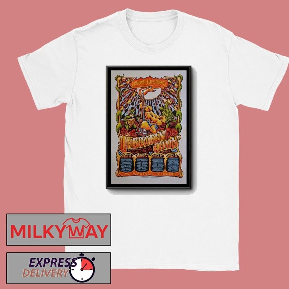 Grahame Lesh & Friends Unbroken Chain 2026 Four Day Poster shirt