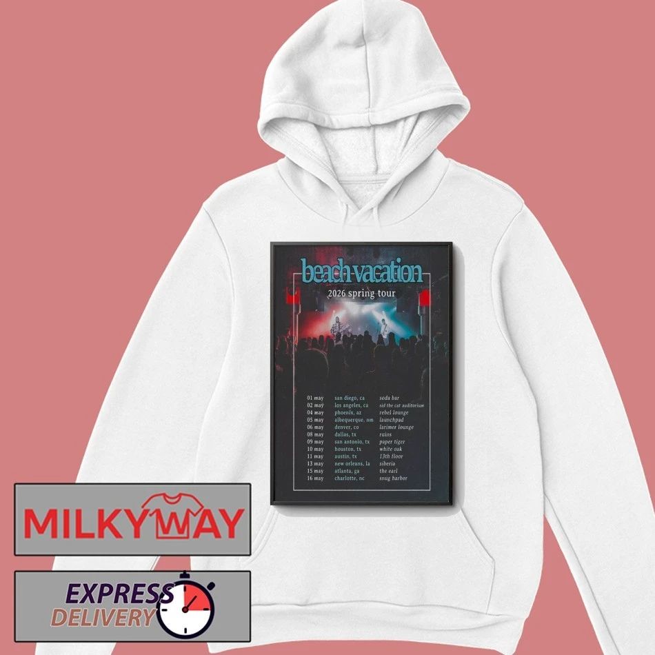 Beach Vacation 2026 Tour Spring Poster shirt