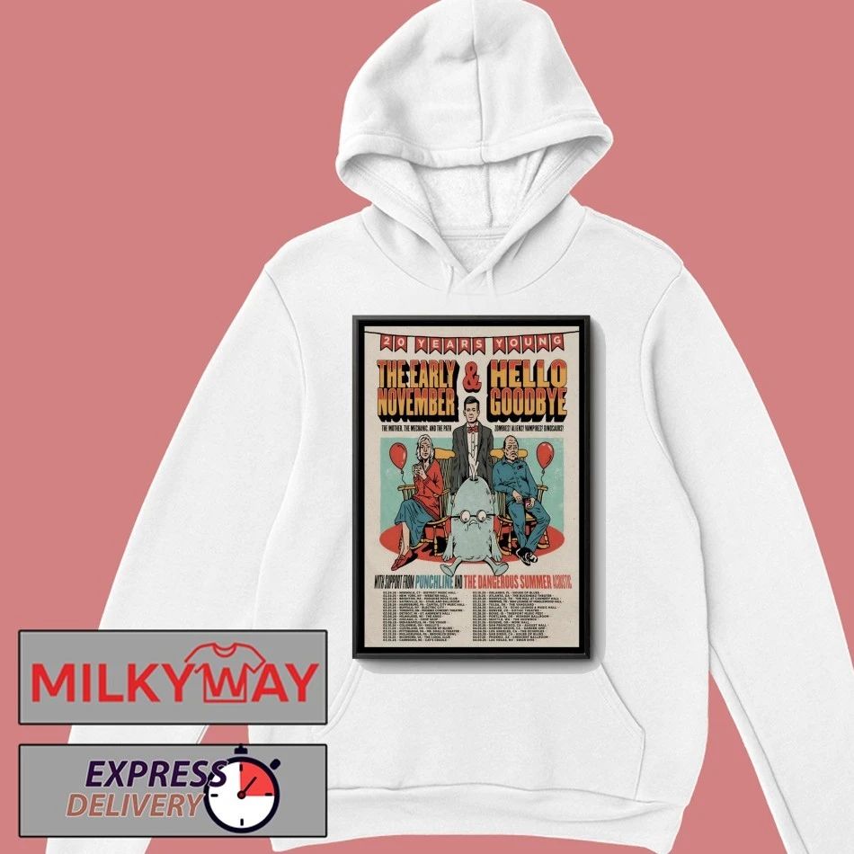 The Early November And Hello Goodbye 20 Years Young Tour 2026 Poster shirt