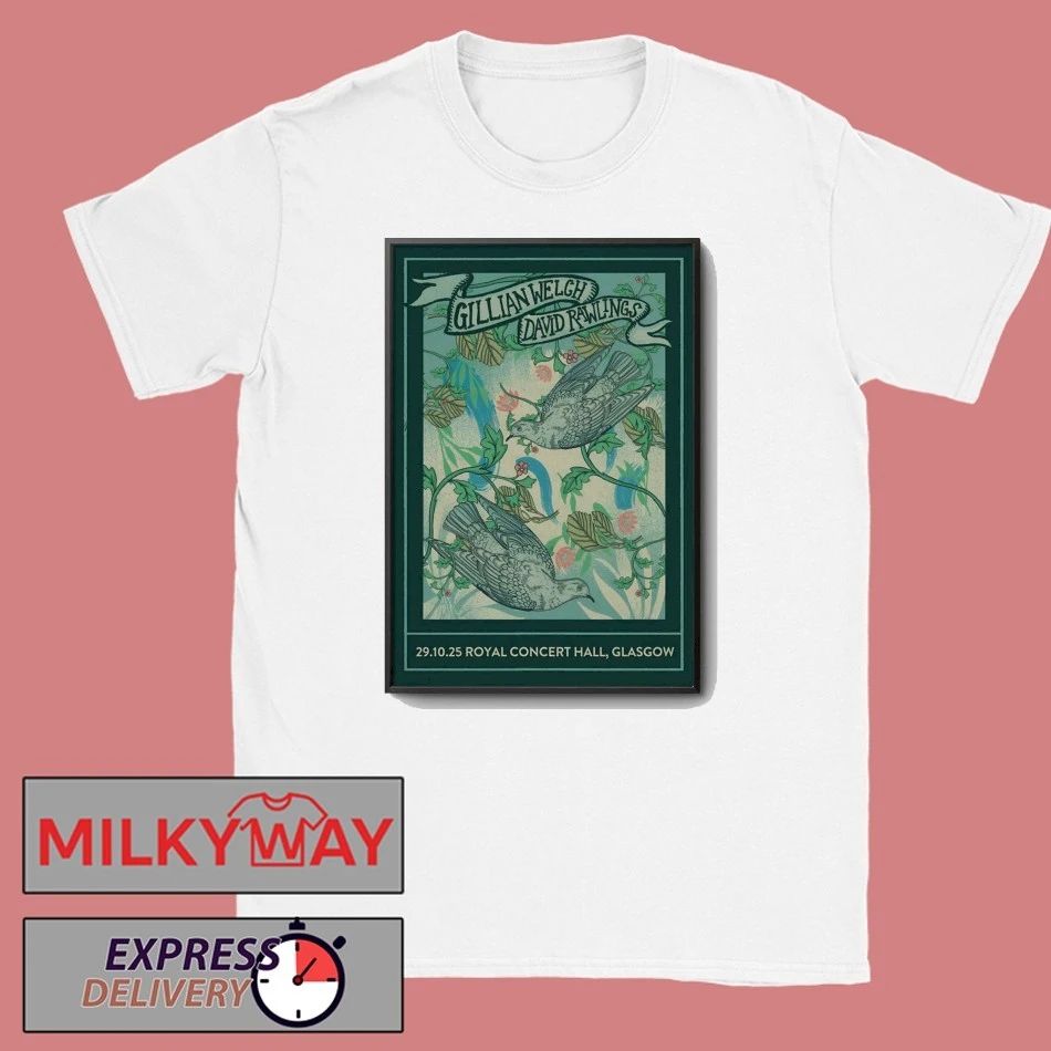 Gillian Welch and David Rawlings 10 29 2025 Royal Concert Hall in Glasgow, Scotland Poster shirt