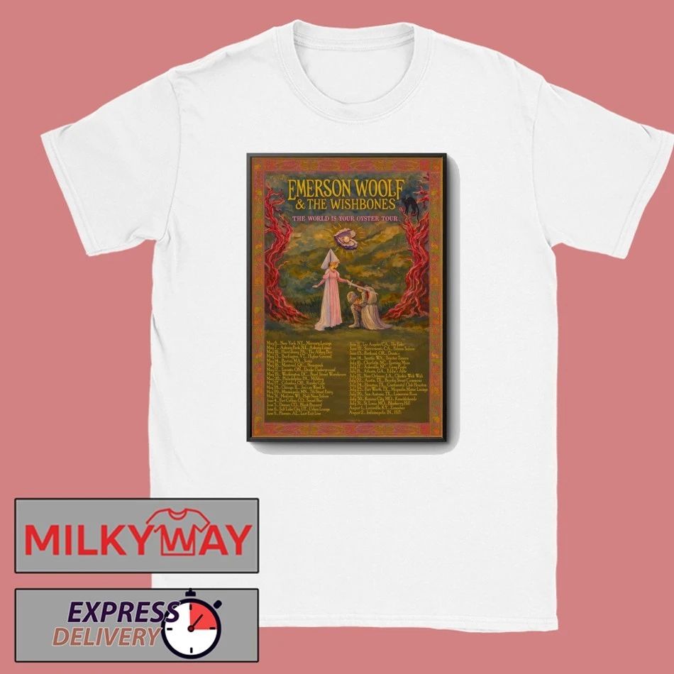 Emerson Woolf And The Wishbones The World Is Your Oyster Tour 2026 Poster shirt