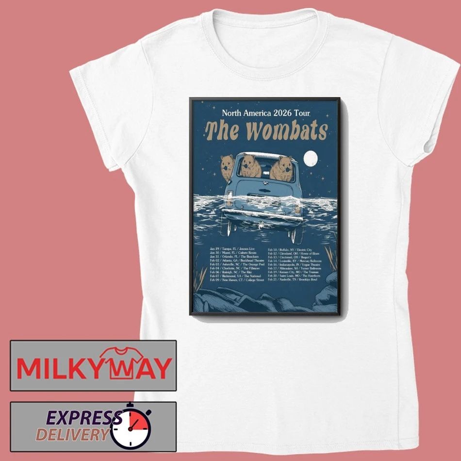 The Wombats North America 2026 Shows Poster shirt