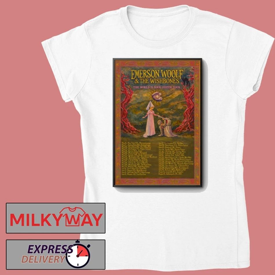 Emerson Woolf And The Wishbones The World Is Your Oyster 2026 Tour Poster shirt