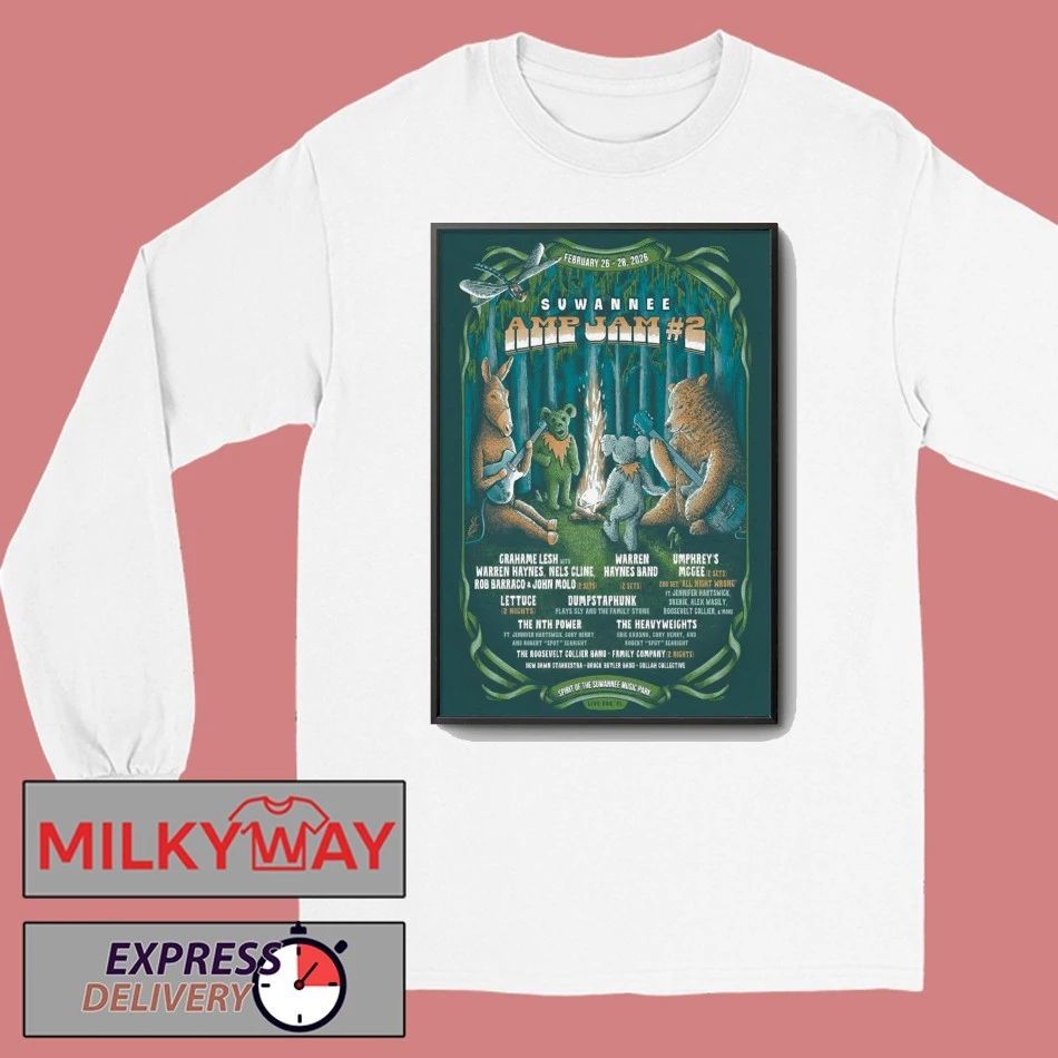 Suwannee Amp Jam 2 26-2 28 2026 Suwannee Music Park in Live Oak FL Poster shirt