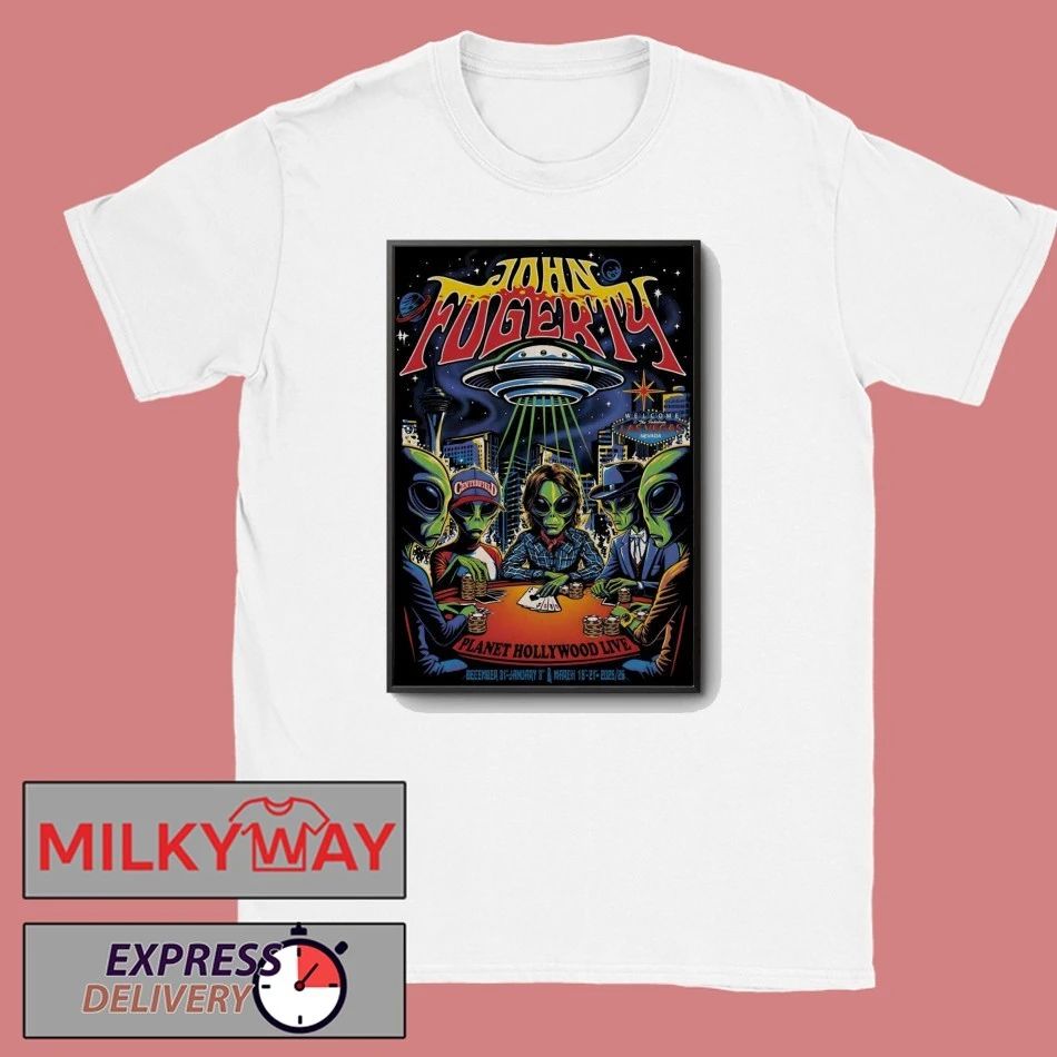 John Fogerty Planet Hollywood Live 2025–2026 Tour poster shirt