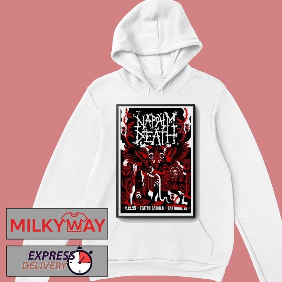 Napalm Death Teatro Cariola On Dec 4 2025 in Santiago Chile Poster shirt