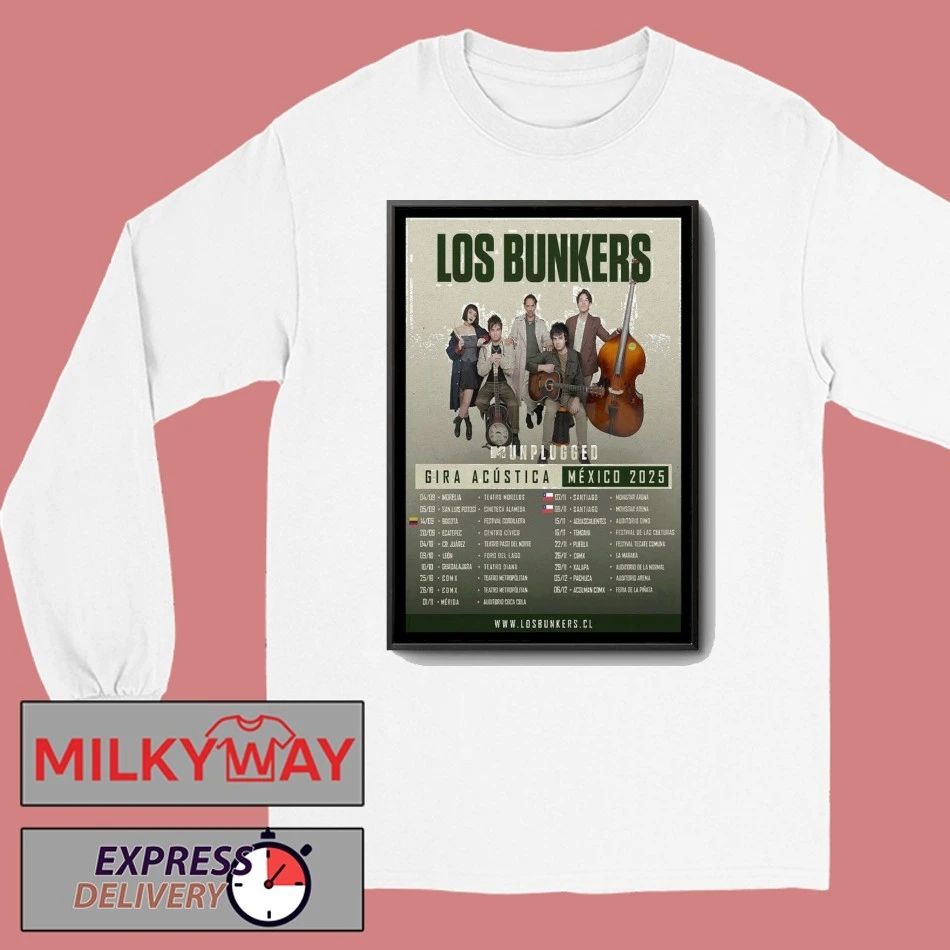 Los Bunkers Gira Acustica Mexico 2025 Poster shirt