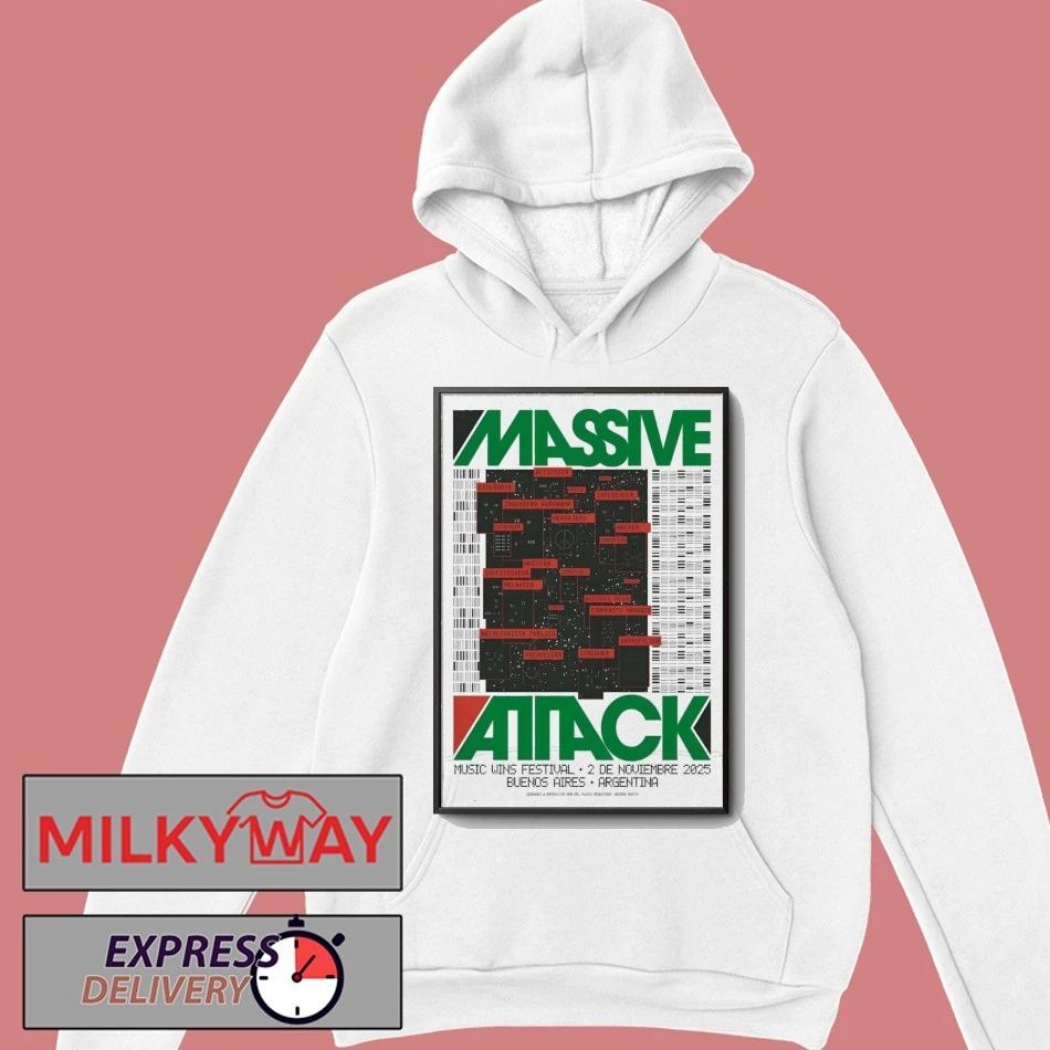 Massive Attack Nov 2 2025 2025 Music Wins Festival in Buenos Aires, Argentina Poster shirt