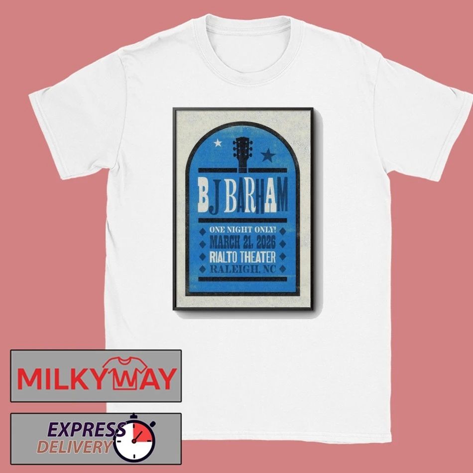 BJ Barham of American Aquarium at the Rialto Theatre in Raleigh, NC Mar 21 2026 Poster shirt