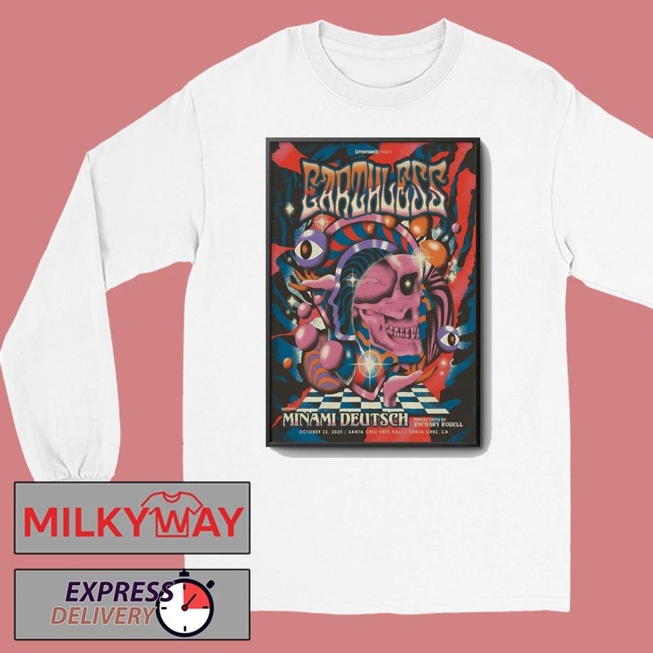 Earthless Oct 22 2025 Santa Cruz Veterans Hall In Santa Cruz CA Poster shirt
