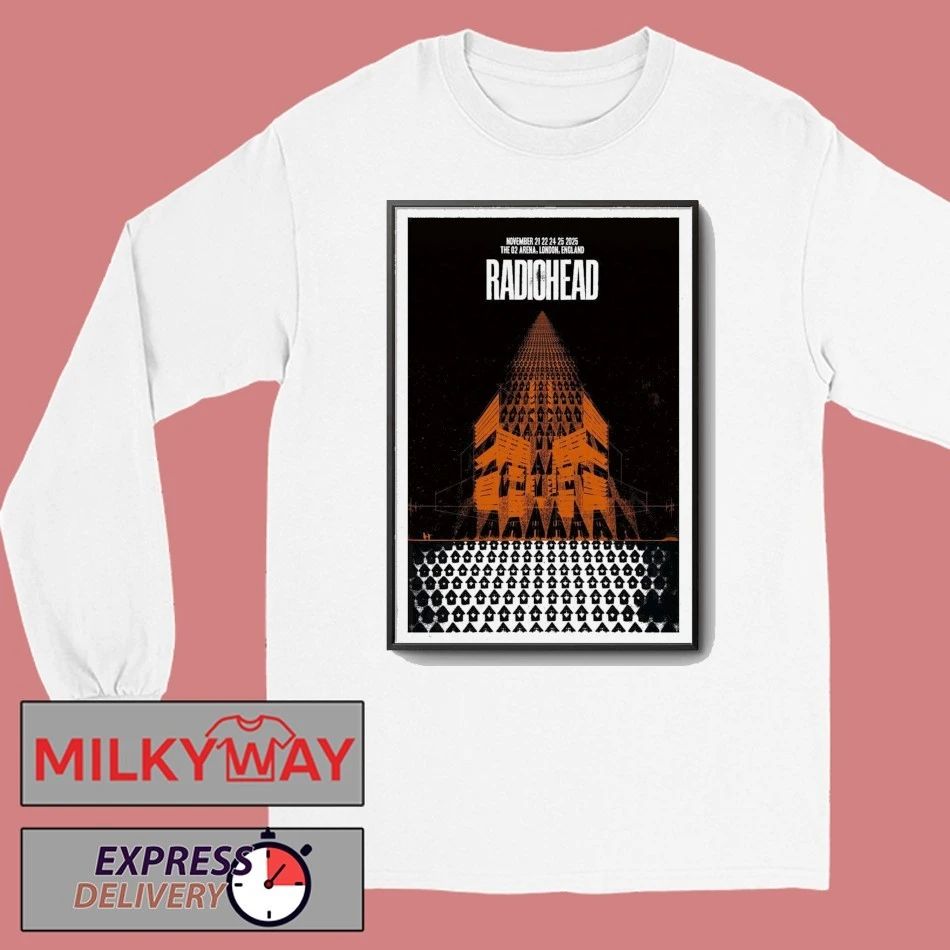 Radiohead November 21-25, 2025 The O2, London, UK Concert Poster shirt
