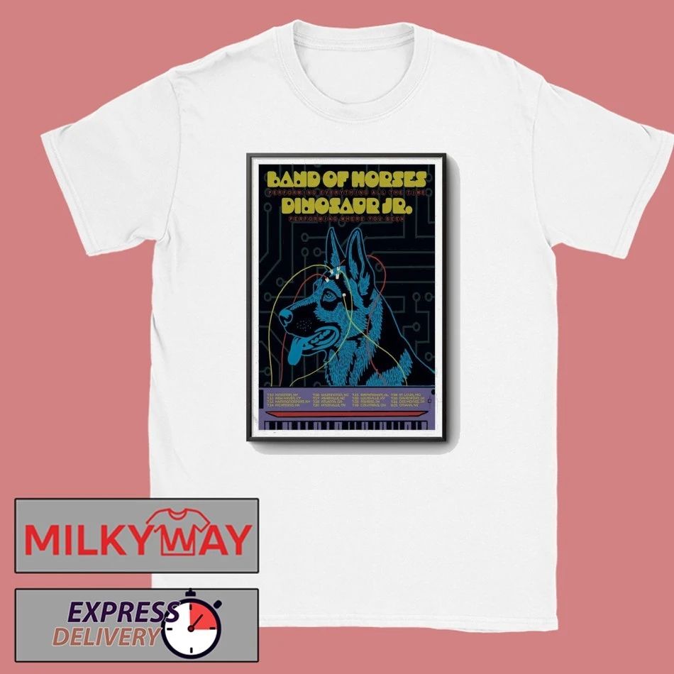 Dinosaur Jr. and Band of Horses Tour July 2026 Poster shirt