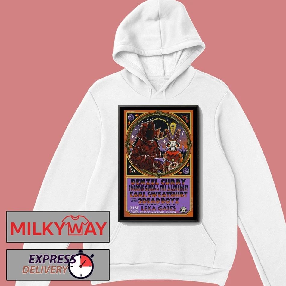 Denzel Curry, Freddie Gibbs Red Rocks Amphitheatre in Halloween 2025 Poster shirt