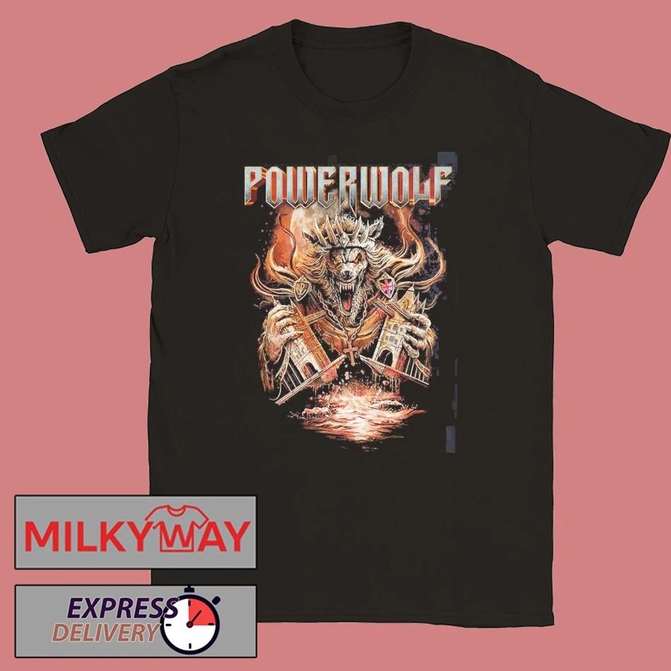 Powerwolf London UK 2026 Tour Merch Tee At OVO Arena Wembley On March 7 2026 The Wembley Metal Mass Wake Up The Wicked Tour T-Shirt