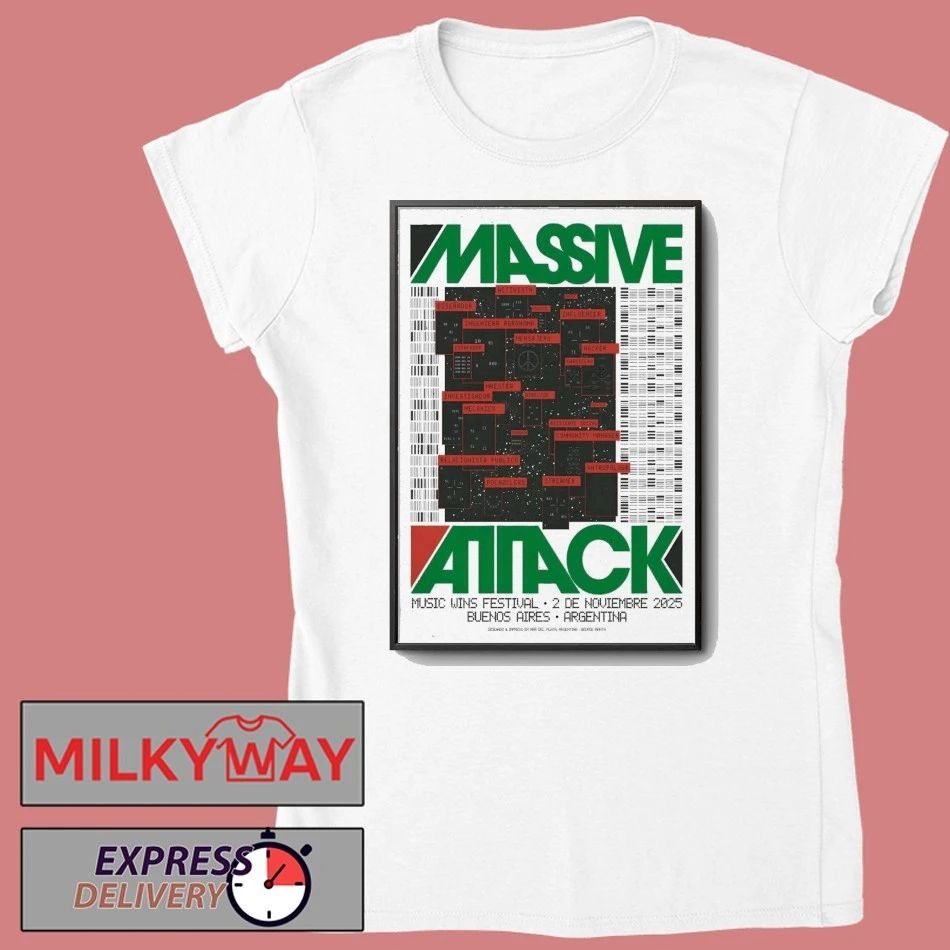 Massive Attack Music Wins Festival in Buenos Aires, Argentina Nov 2 2025 2025 Poster shirt