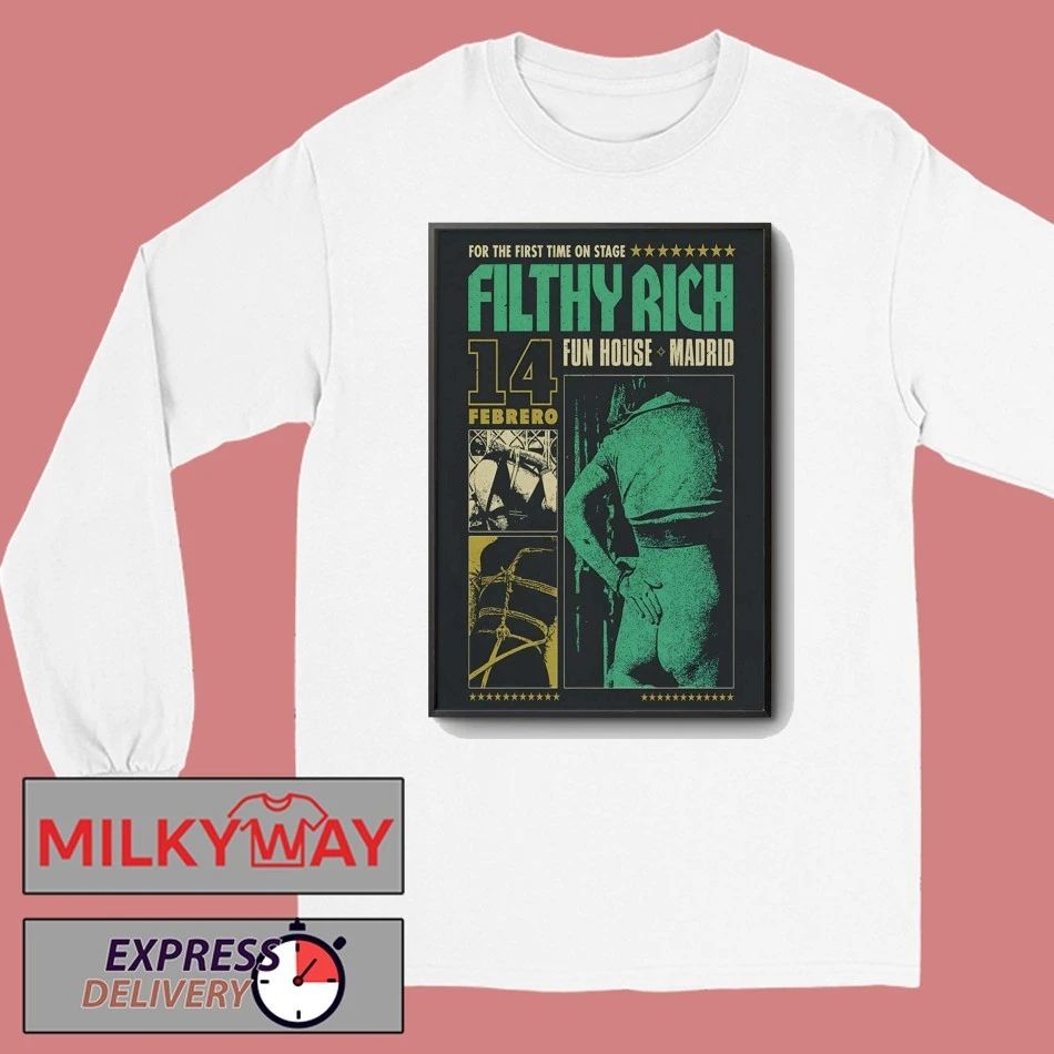 Filthy Rich Madrid Tour Feb 14 2026 Poster shirt